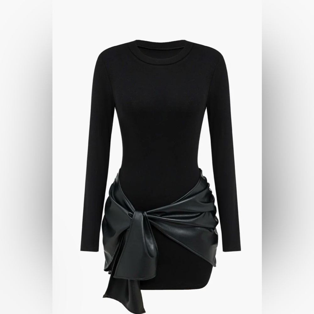 NEVER WORN MICAS LEATHER DRESS